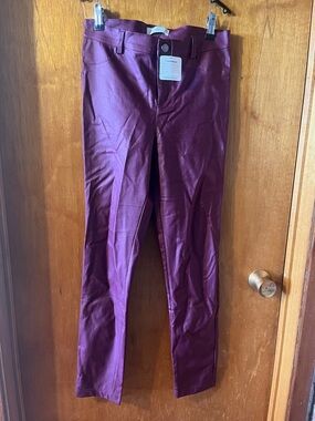 Woman’s Active USA Plum Skinny Pants Medium